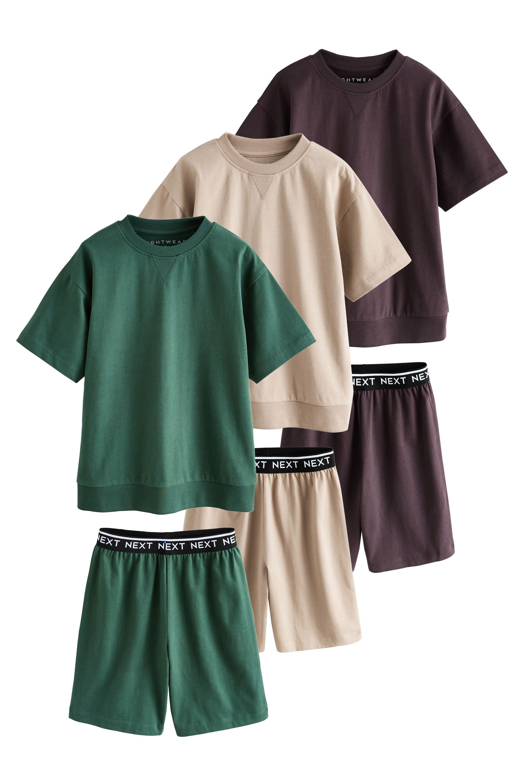 Next Pyjama Kurze Schlafanzüge, 3er-Pack (6 tlg)
