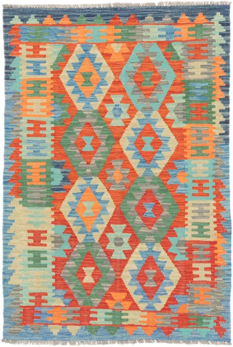 Orientteppich Kelim Afghan 103x152 Handgewebter Orientteppich, Nain Trading, rechteckig, Höhe: 3 mm