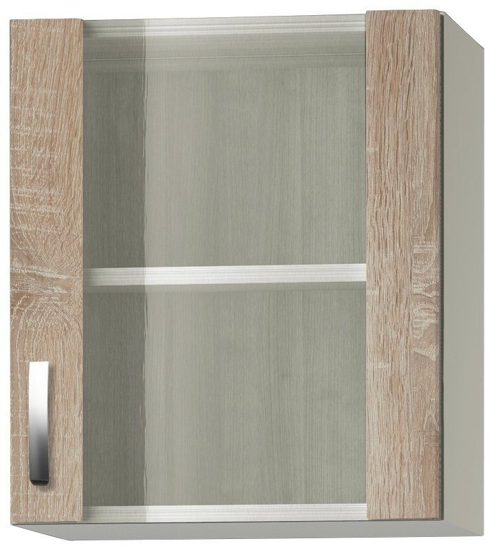 OPTIFIT Glashängeschrank Tür Glas- mit eleganten Padua, Holzelementen und