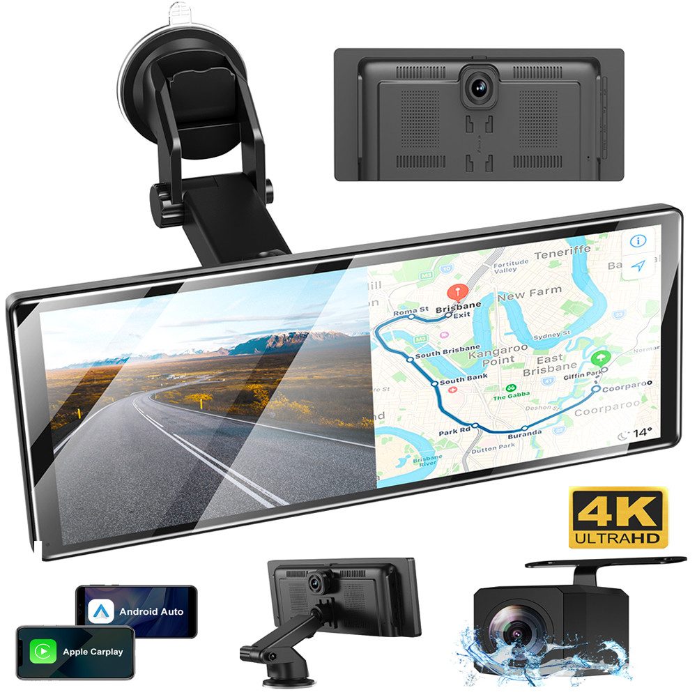 XGODY 11,3" Tragbares 4K Android Auto Touchscreen kabellos BT CarPlay Radio