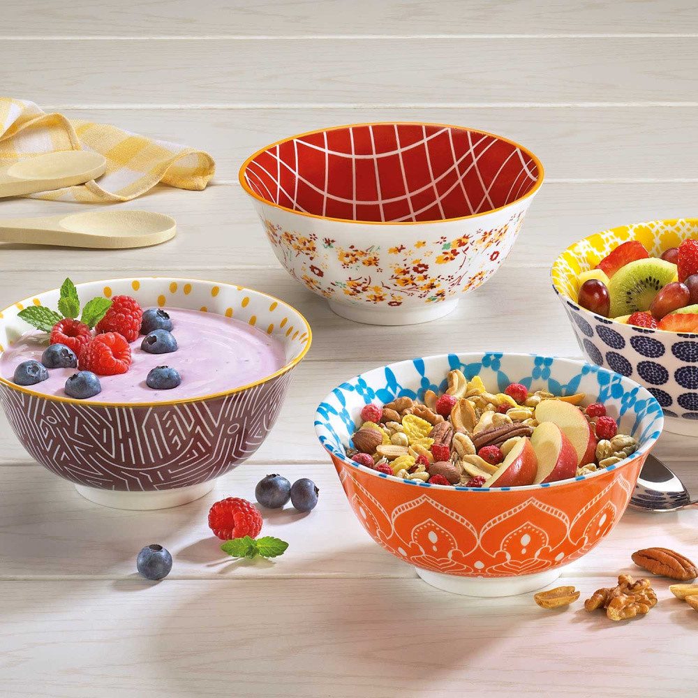 Cilio Müslischüssel Cilio Bowl Amici 500ml Porzellan, Blätter, Porzellan
