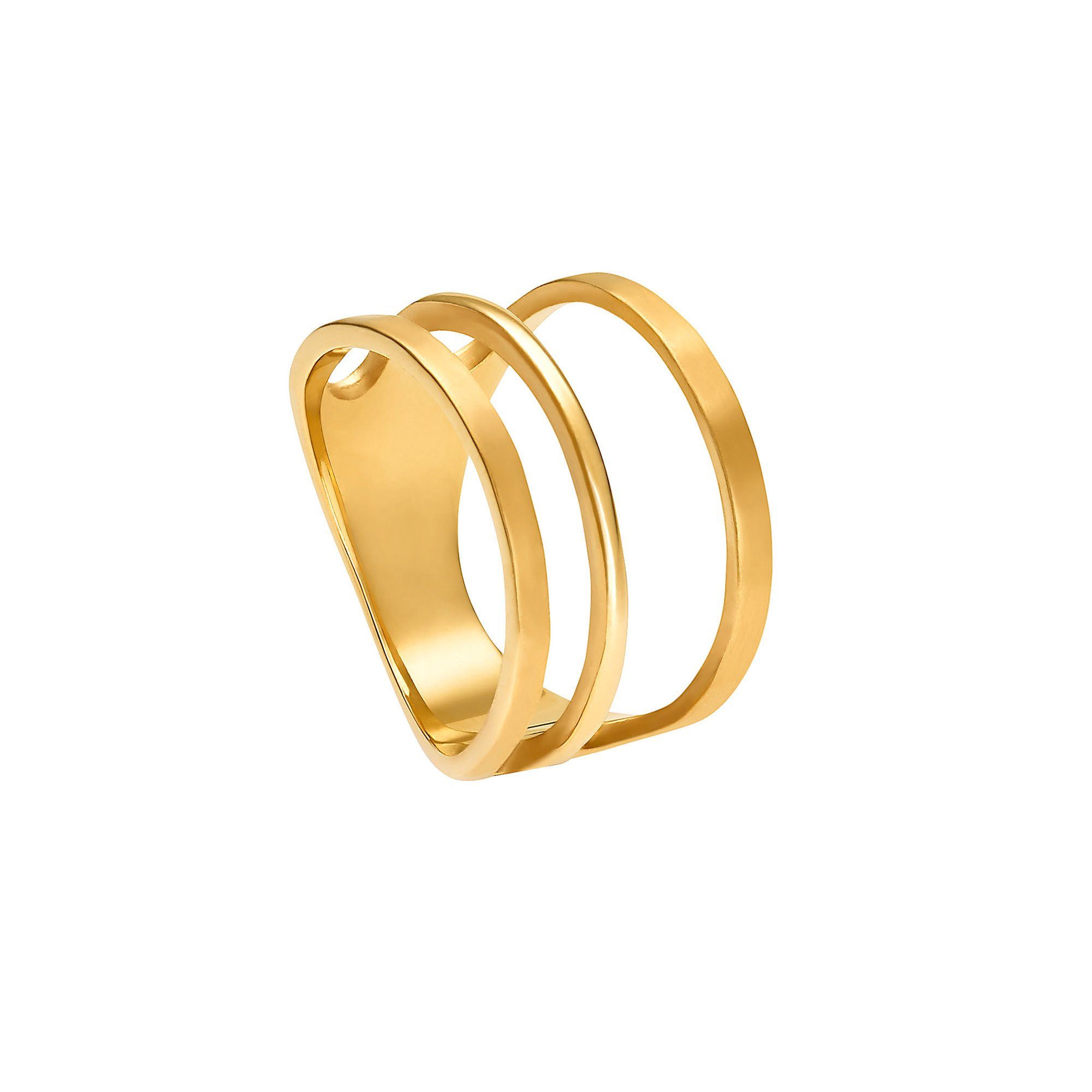 Heideman Fingerring Unda (Ring, 1-tlg., inkl. Geschenkverpackung), Stapelring goldfarben