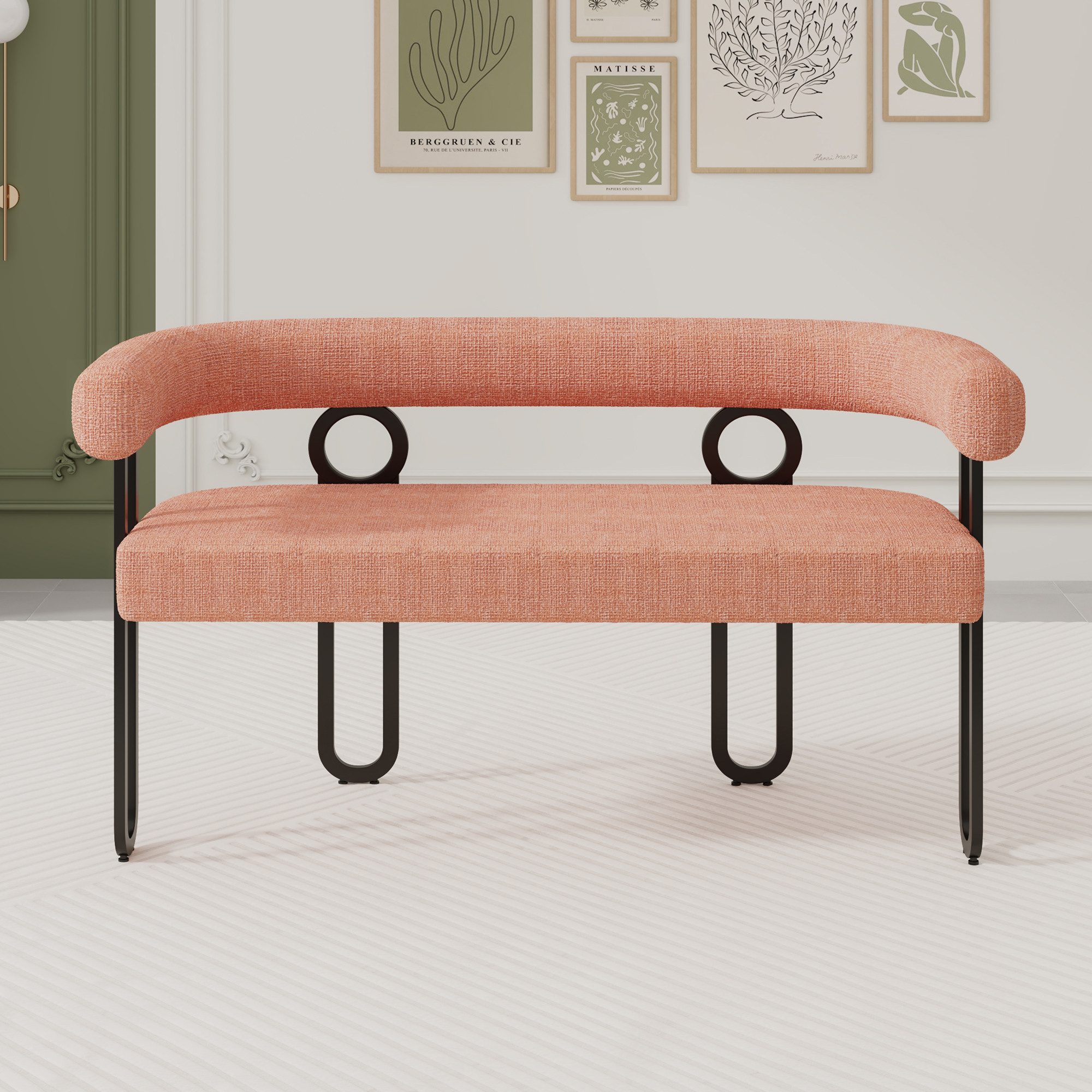 KLAM HOME Esszimmerstuhl Loungesessel 2-Sitzer Doppelsitzsofa günstig online kaufen