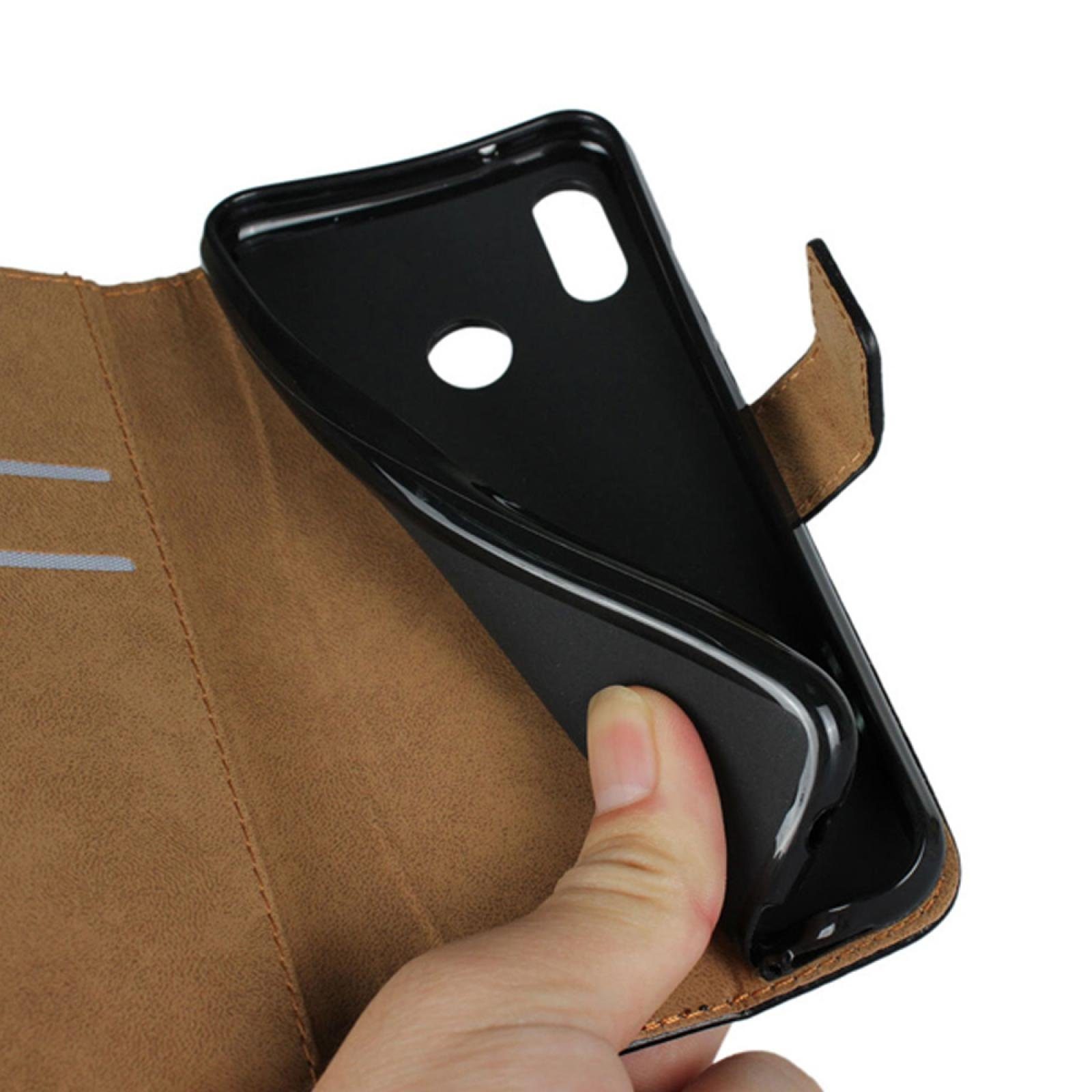 Numerva Handyhülle Bookstyle Etui Handytasche Schutzhülle für Huawei P30 / Lite / Pro, Klapphülle Flip Cover Schwarz – Bild 4 von 5