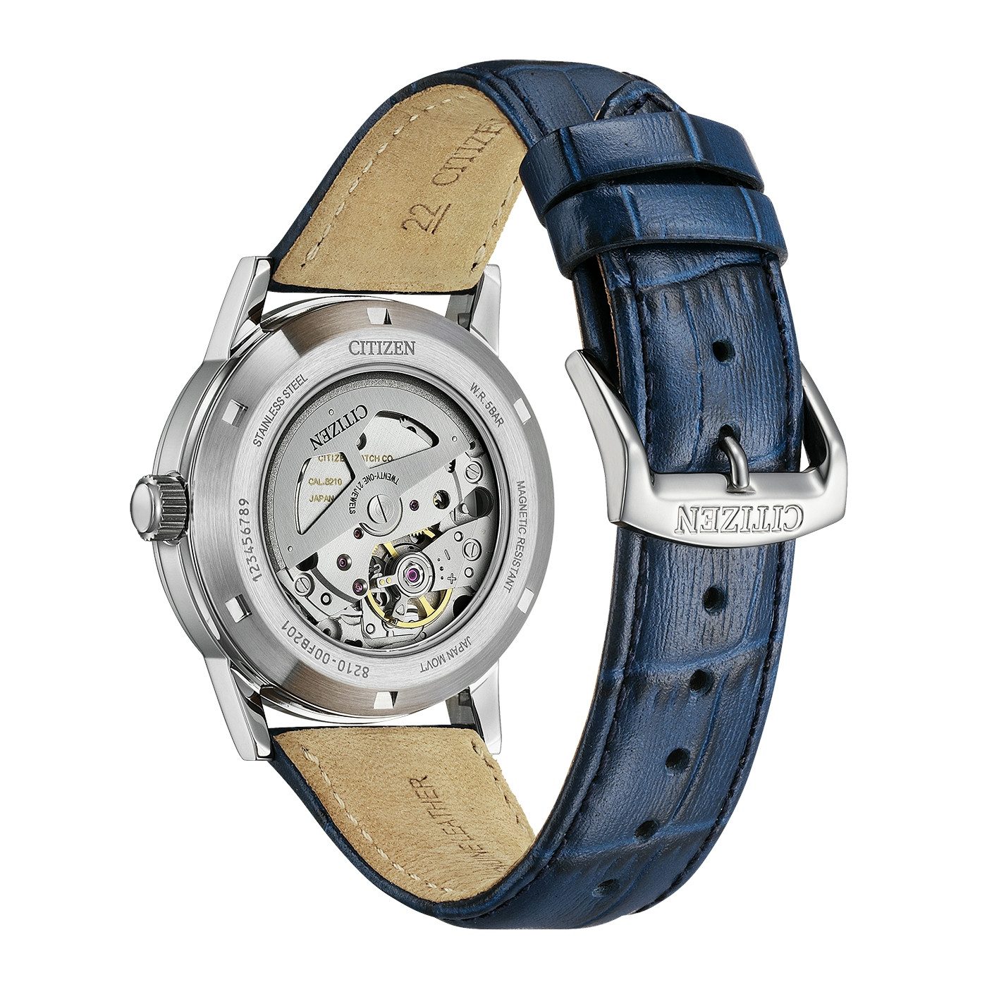 Citizen Automatikuhr Automatik Classic NJ0210-13L, Armbanduhr, Herrenuhr, Lederarmband, analog, Big Date