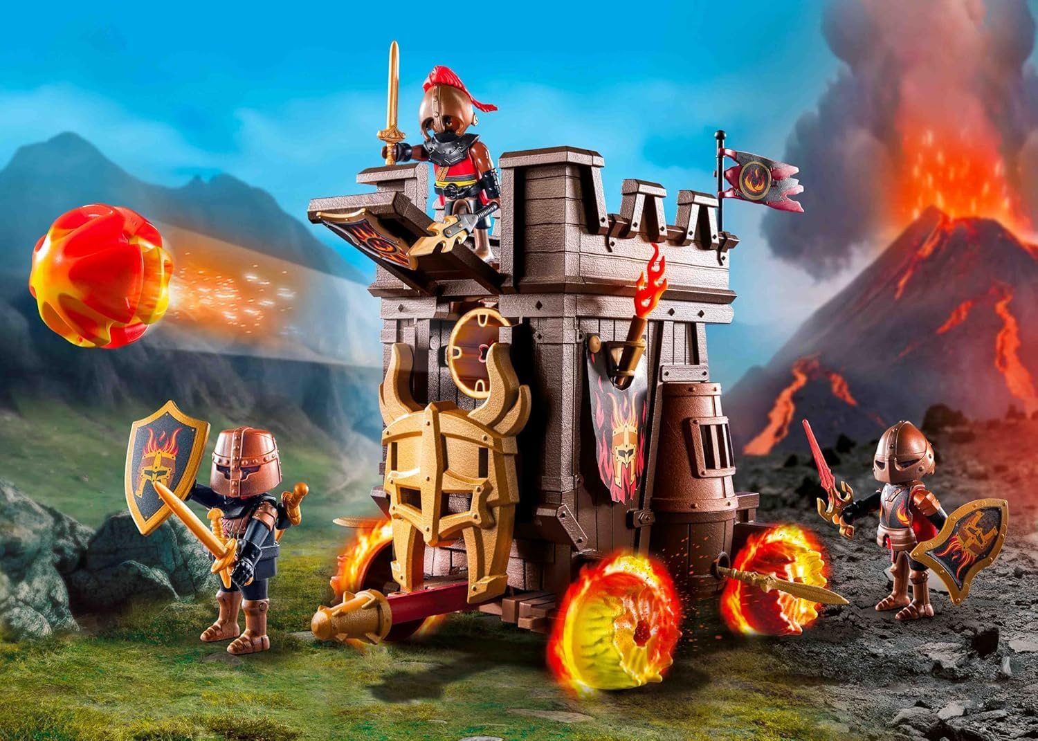 Playmobil® Spielwelt Novelmore Angriffswagen mit Feuerkanone 71643, (68-tlg), PLAYMOBIL Novelmore Spielset