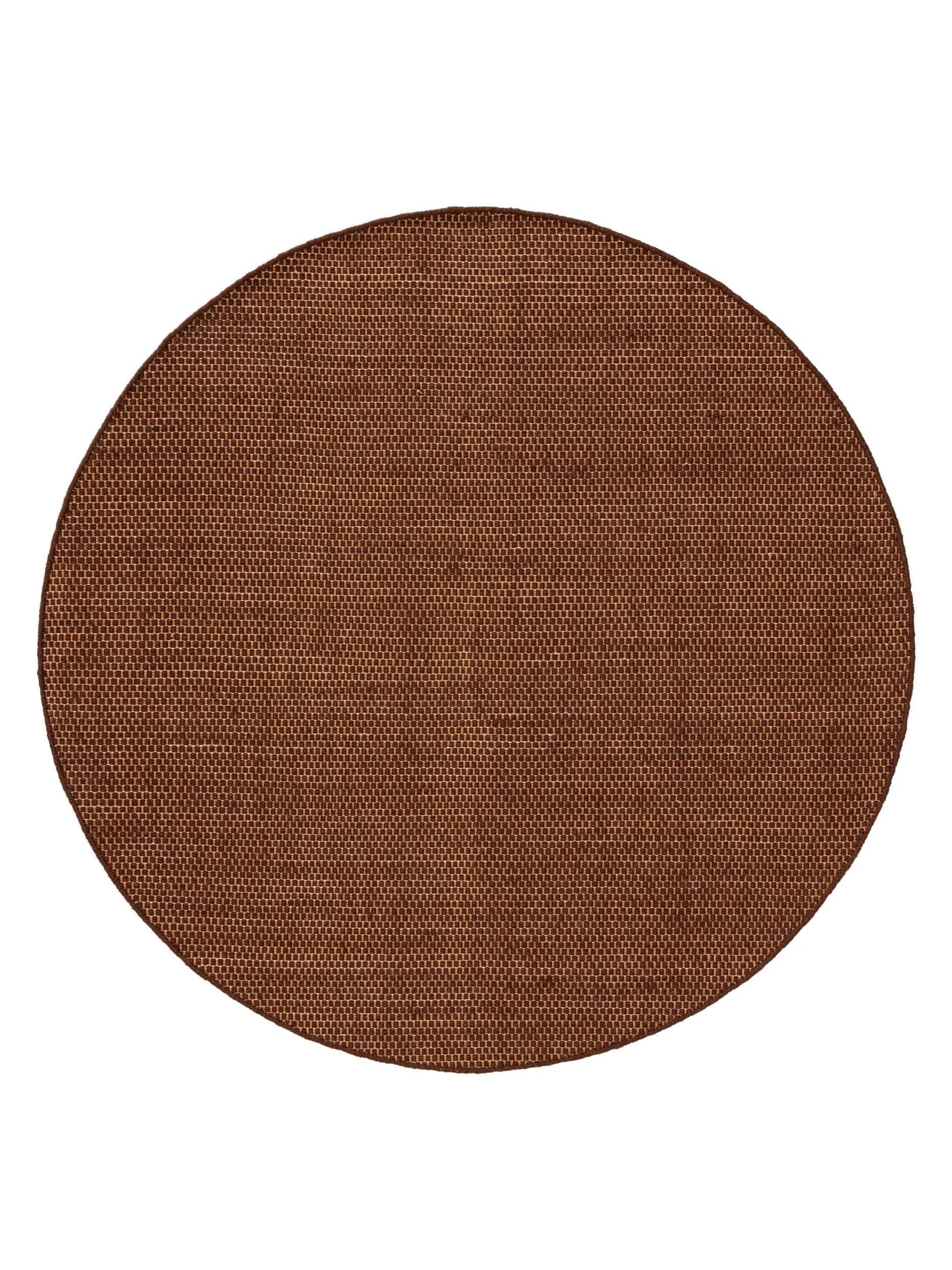 benuta Wollteppich Rocco, rund, Höhe: 5 mm, Teppich Wohnzimmer, Schlafzimmer, Esszimmer, Flur, Kunstfaser, Cozy