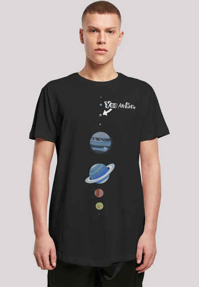F4NT4STIC T-Shirt Long Cut Shirt 'Big Bang Theory You Are Here' Herren,Premium Merch,Lang,Longshirt,Bedruckt