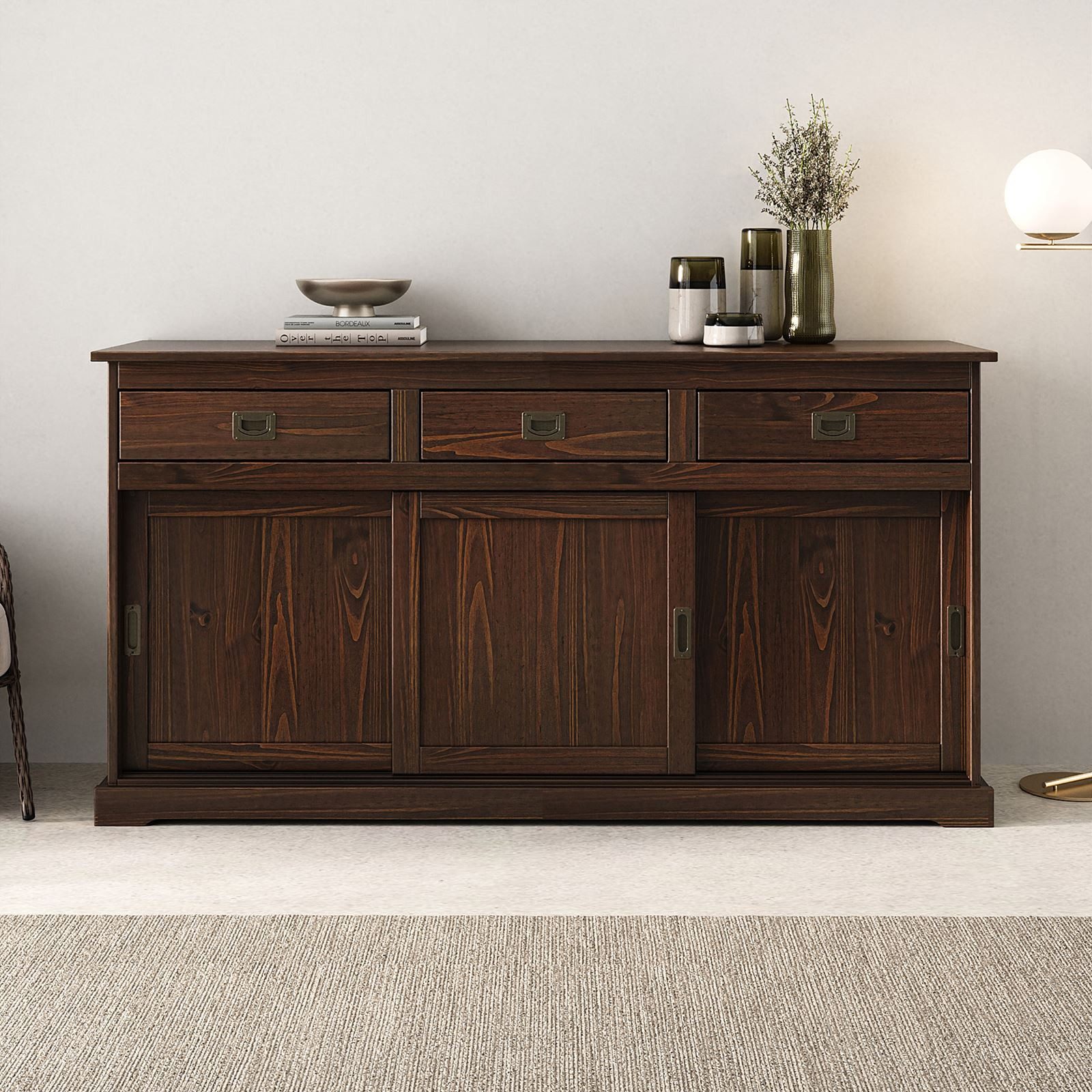 IDIMEX Sideboard SAVONA, Kommodenschrank mit 3 Schubladen und Türen aus Hol günstig online kaufen