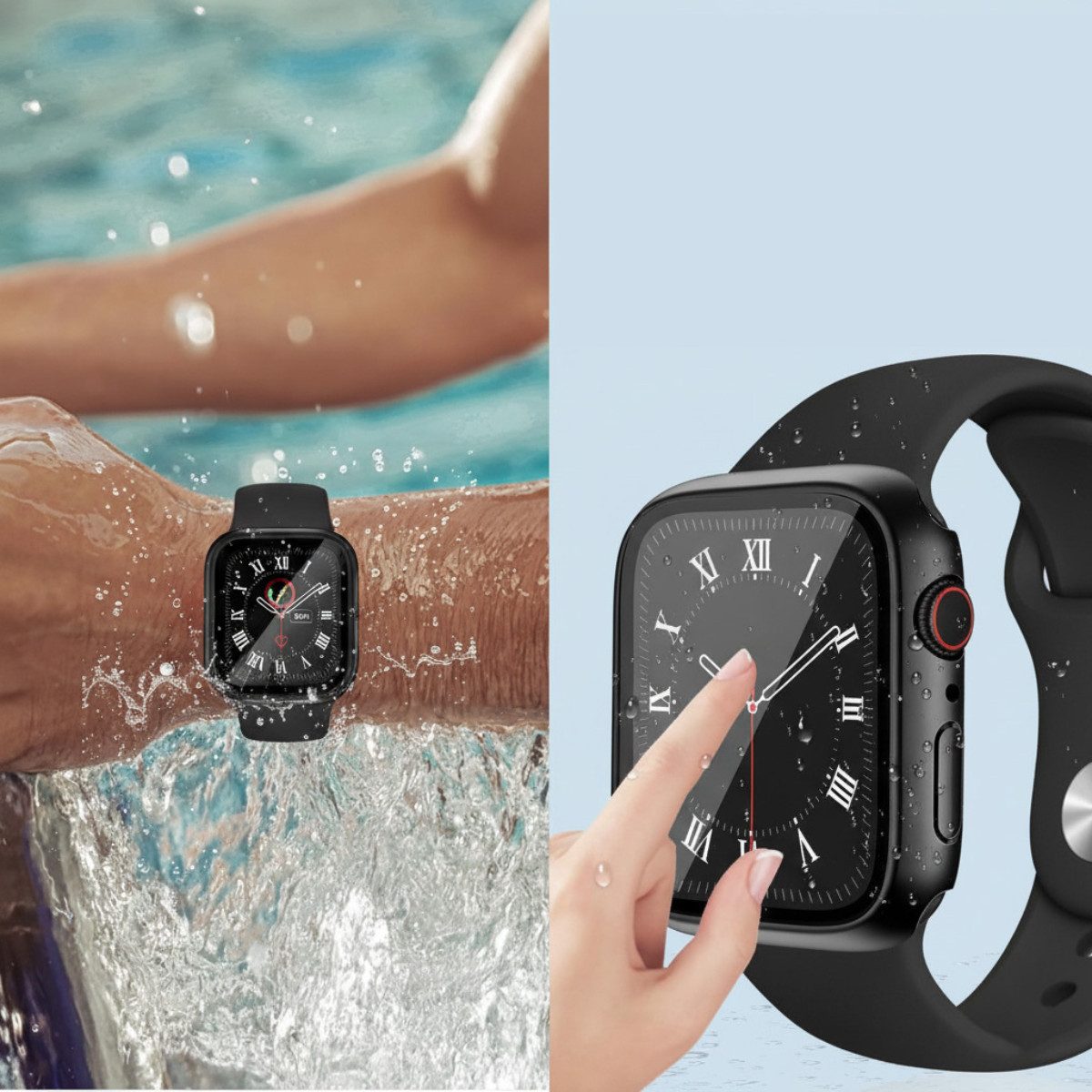 Ventarent Smartwatch-Hülle Apple Watch Schutzhülle Series 1 2 3 4 5 6 7 8 9 10 11 Ultra SE Case 38mm, 40mm, 41mm, 42mm, 44mm, 45mm, 46mm oder 49mm, Thin Case Bu – Bild 5 von 5