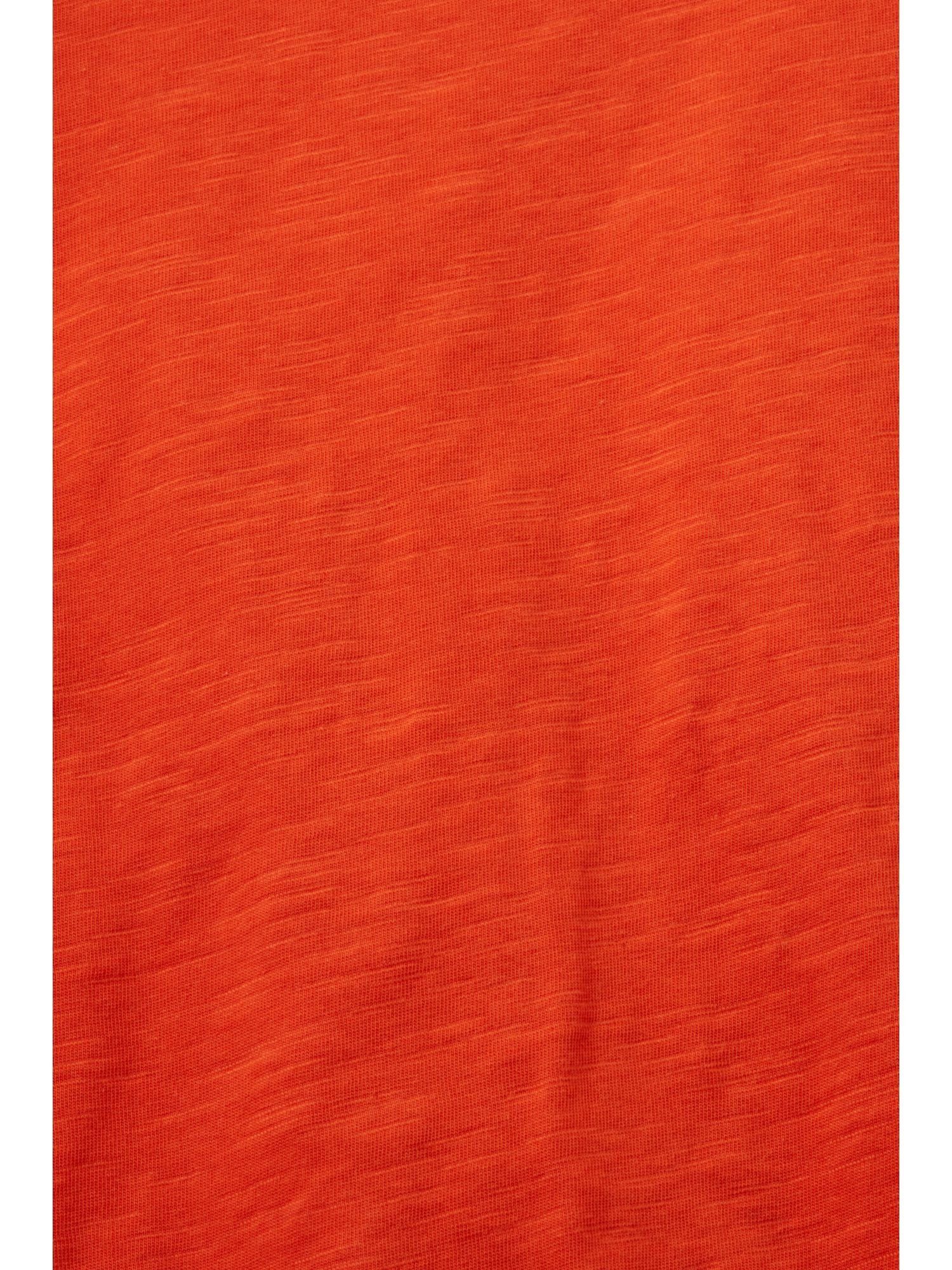 Baumwolle Esprit 3/4-Arm-Shirt Longsleeve, 100 BRIGHT ORANGE %