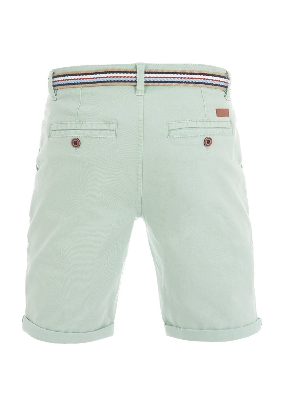 RIVKlaas Bermudashorts riverso mit Green Gürtel Fit (52301) Herren Chinoshorts Regular Middle Shorts