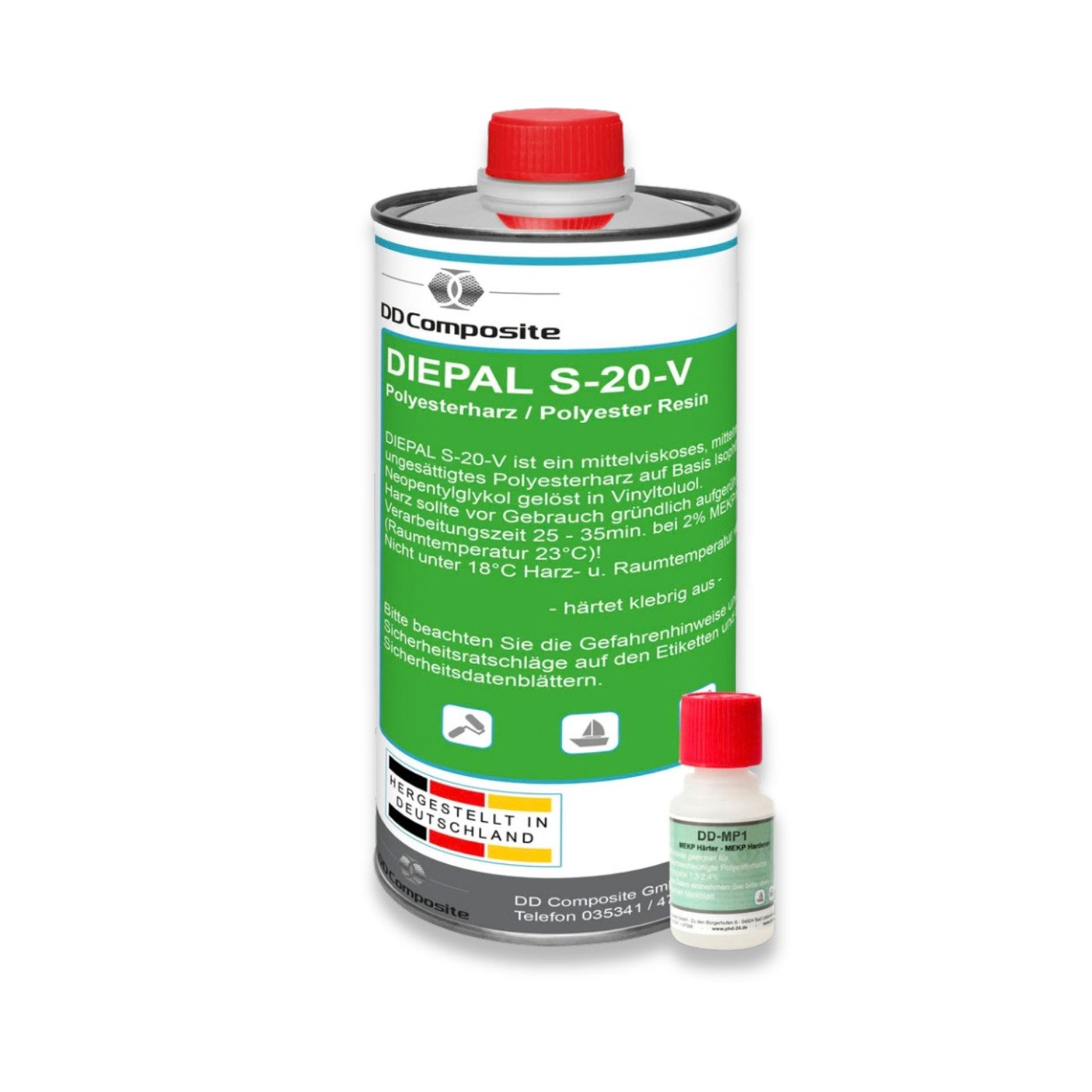 DD Composite Kunstharz 1kg DIEPAL S-20-V + 20g Härter