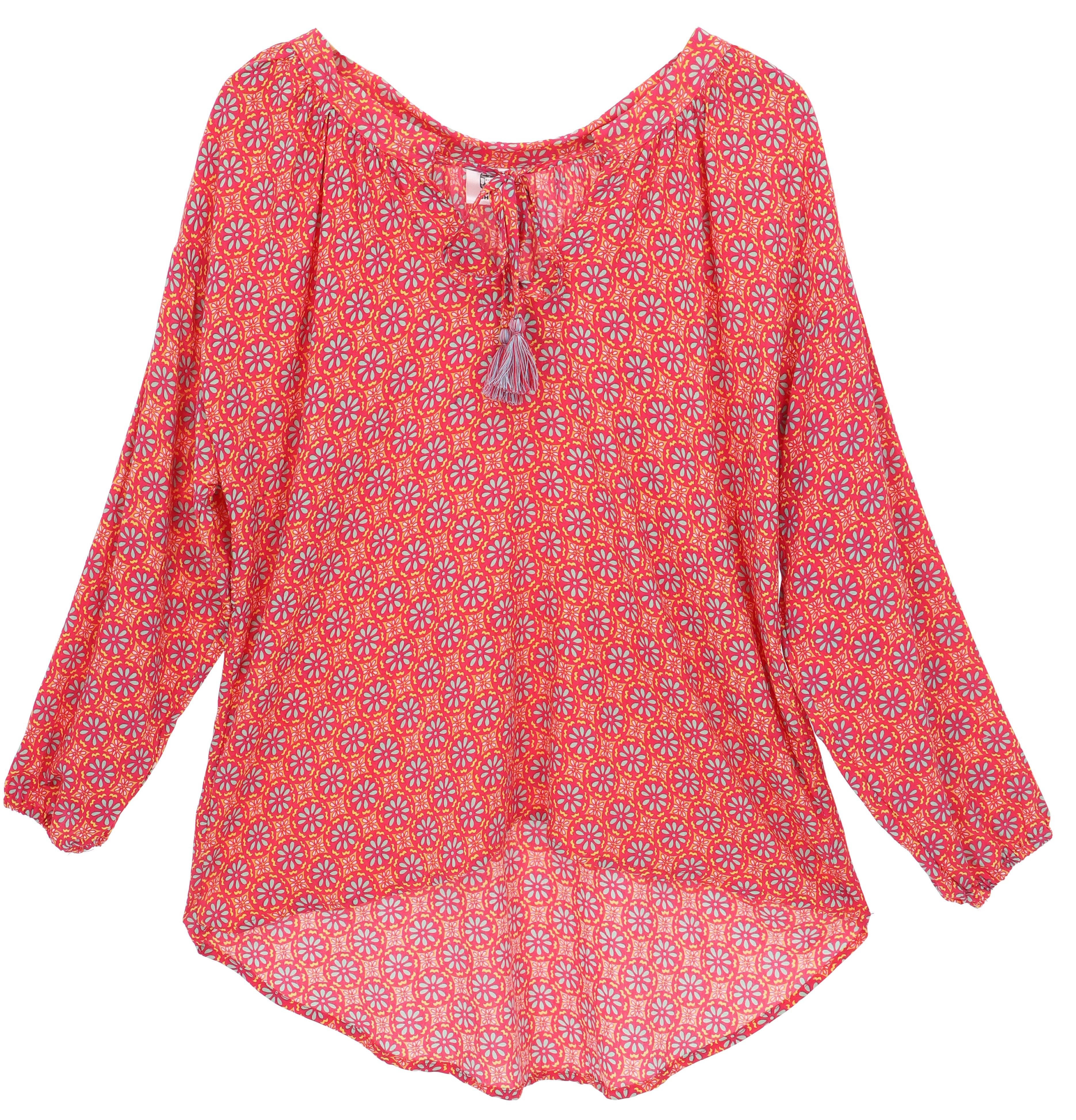 Guru-Shop Longbluse Blusentunika, Langarmbluse, plus size.. Ethno Style, Hi günstig online kaufen