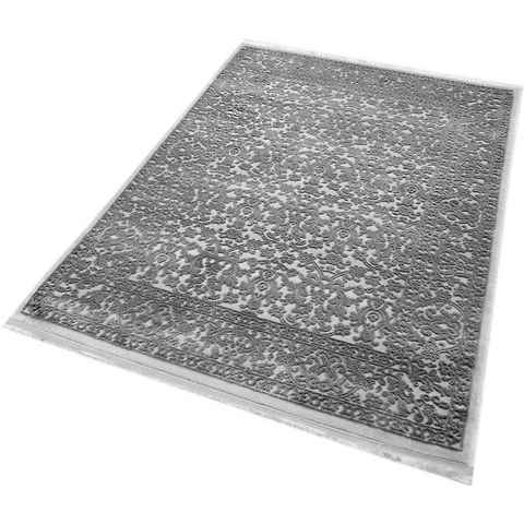 Teppich Premium 4213, RESITAL The Voice of Carpet, rechteckig, Höhe: 15 mm, Kurzflor, gewebt, Ornamente, Hoch-Tief-Struktur, mit Fransen