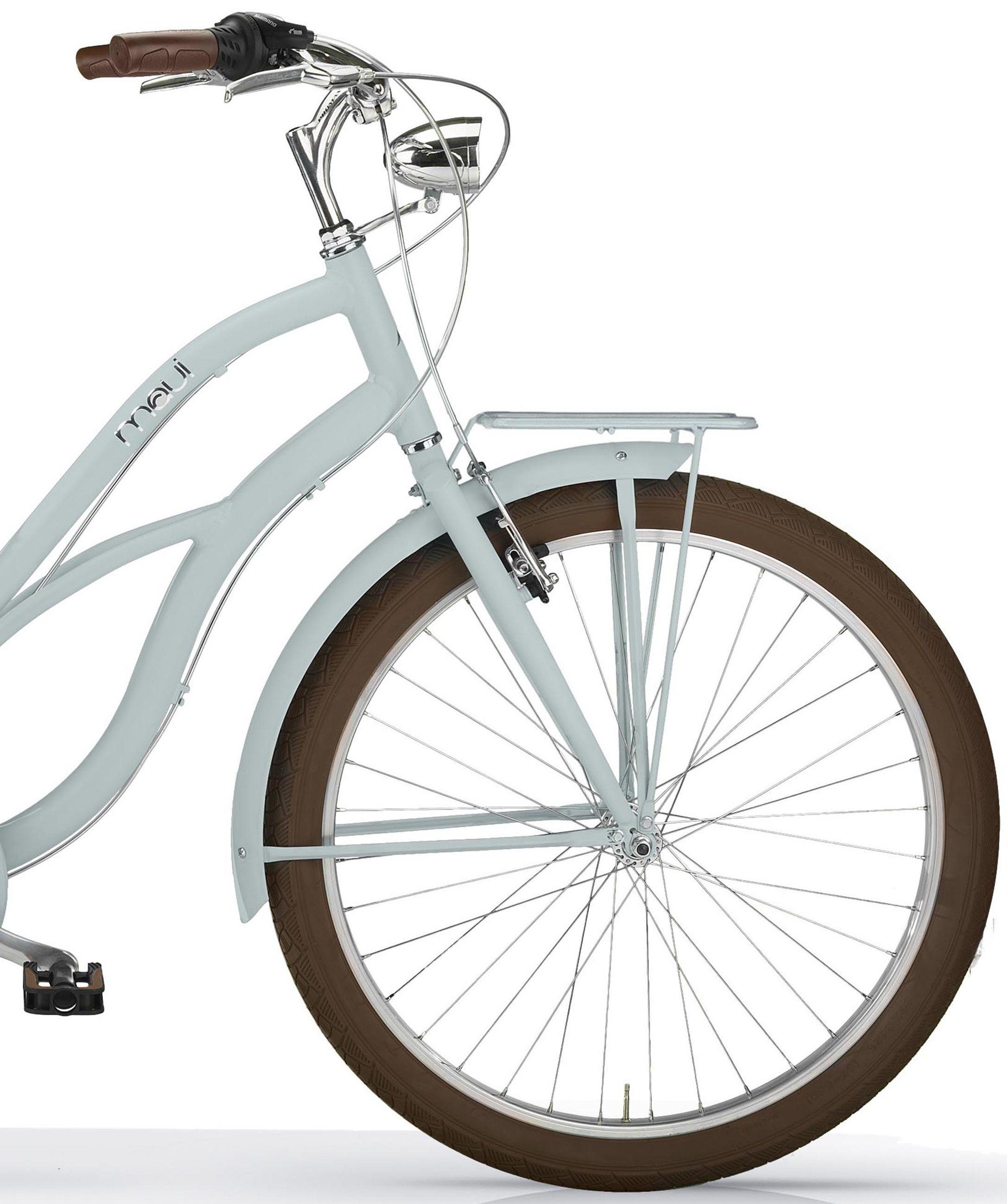 MBM Cruiser, SHIMANO 7-speed derailleur gears, New Maui Woman 26-inch city bike
