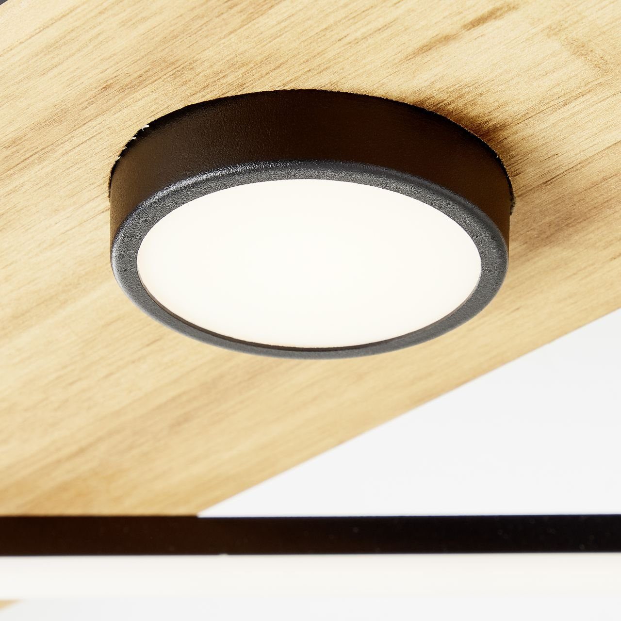 Brilliant Deckenleuchte Woodbridge, LED fest integriert, Warmweiß, 3 Stufen über Wandschalter dimmbar 71x35cm - 3100 Lumen 3000 Kelvin