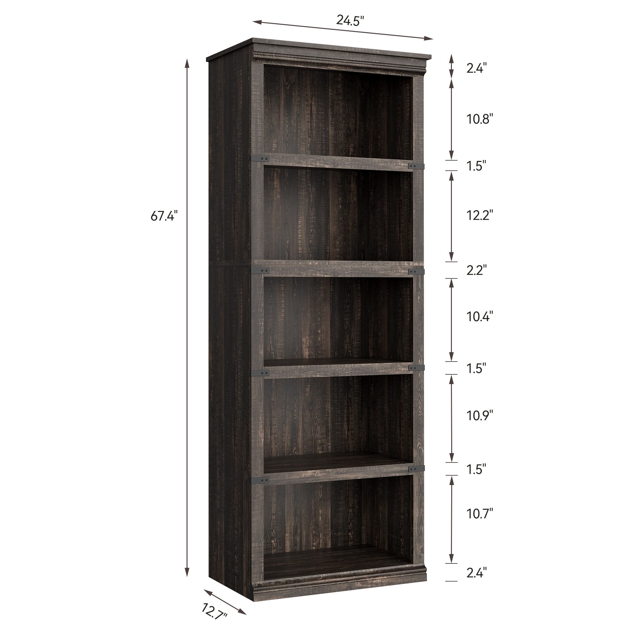 GarveeMore Bücherregal 5 Etagen Bücherregal, Hohe günstig online kaufen