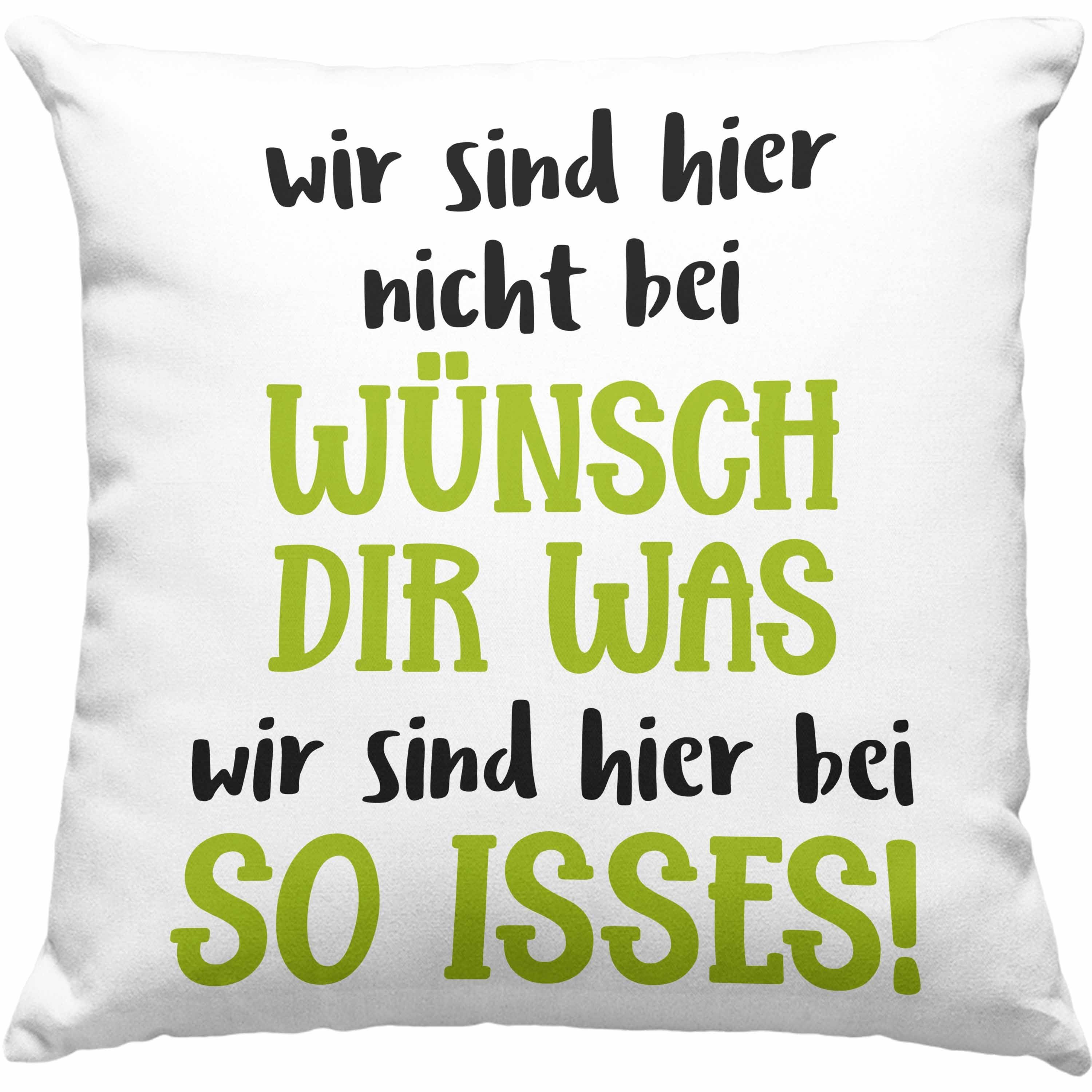 Trendation Dekokissen Trendation - Lustige Kissen Arbeit Büro Witzig Fun Funny Realität Wir Sind Hier Nicht Bei Wünsch Dir Was Dekokissen mit Füllung 40x40 Rosa