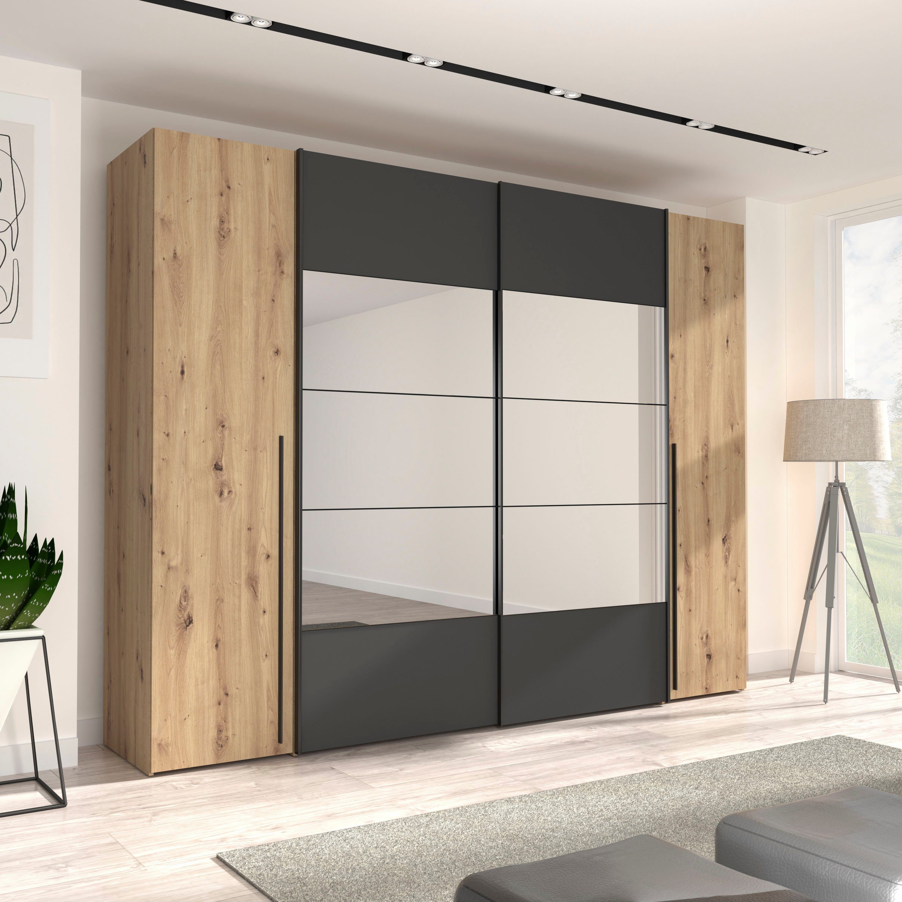 FORTE Kleiderschrank Rayong (B/H/T ca. 270,3x210x61,2 cm)