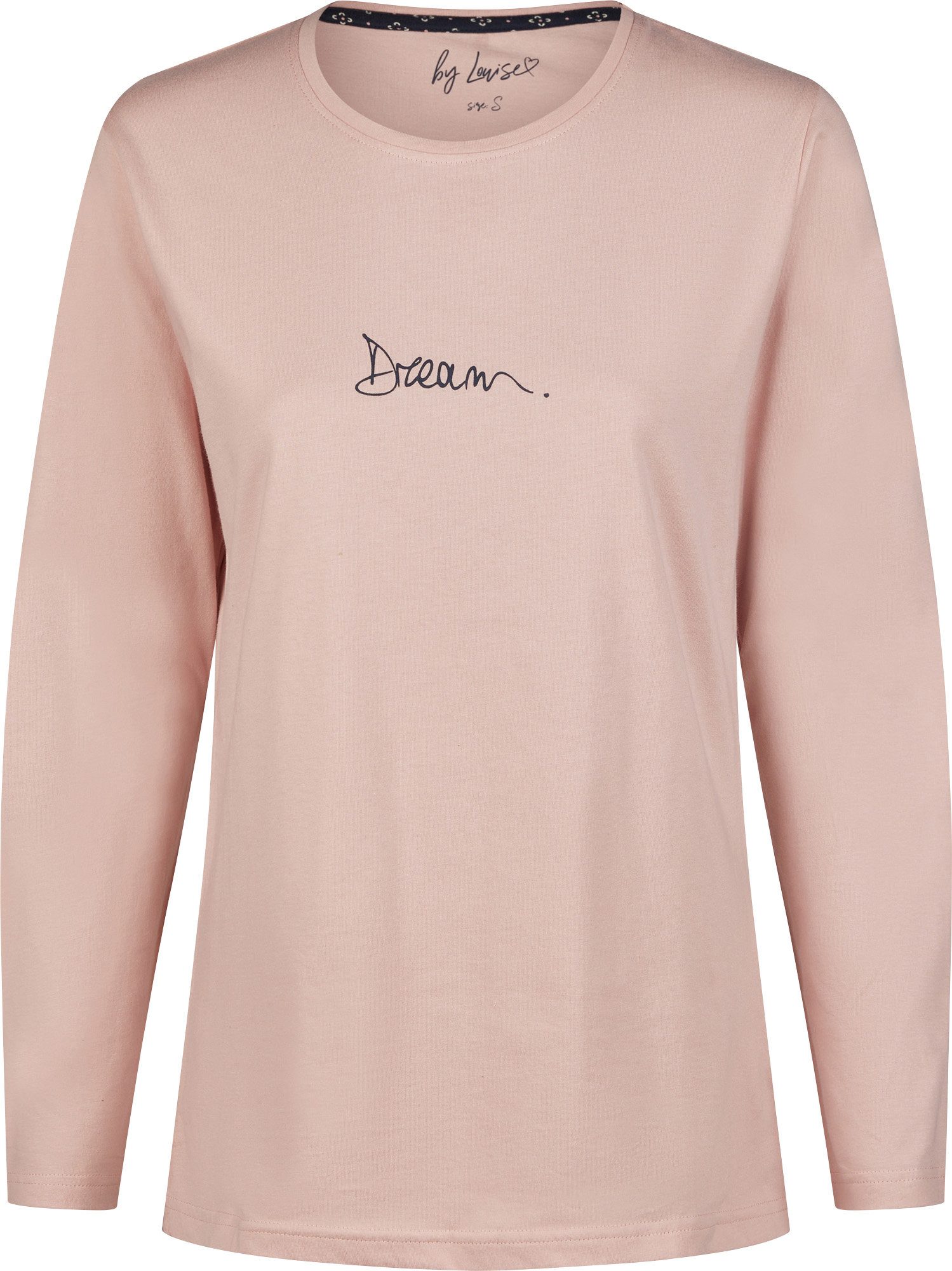 By Louise Pyjamaoberteil Damen-Langarmshirt "Dream" Single-Jersey Uni