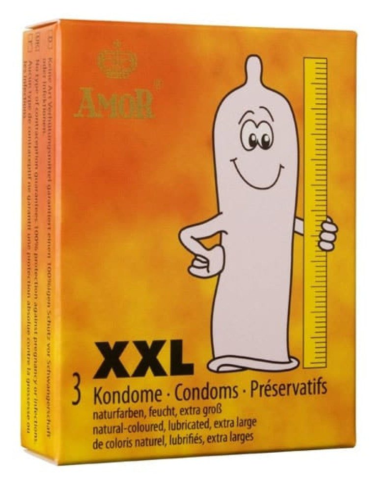 Amor XXL-Kondome AMOR XXL / 3 pcs content, 1 St., etwas größer und länger