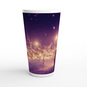 Alltagszauber Latte-Macchiato-Tasse - Jumbo-Tasse WINTERWALD, Keramik, extra groß, für 500ml Inhalt