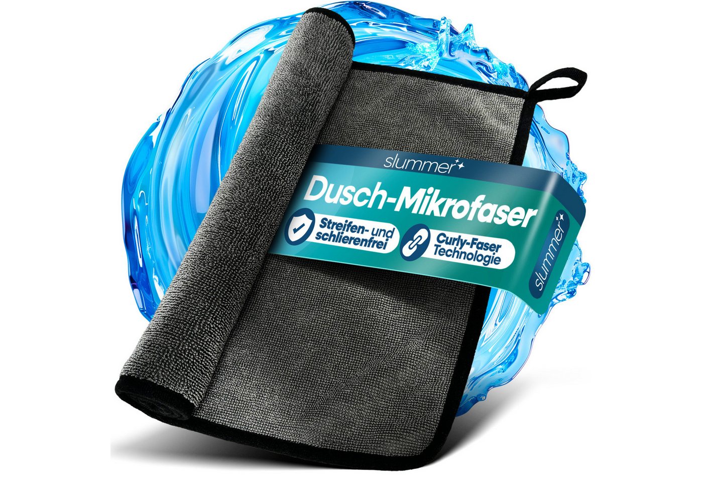Slummer Trockentuch Dusche Fenster Putztuch streifenfrei Mikrofasertuch (Mikrofaser, 40x60 cm, 1-tlg., Mikrofasertuch, hohe Wasseraufnahme Auto Küche Camping)