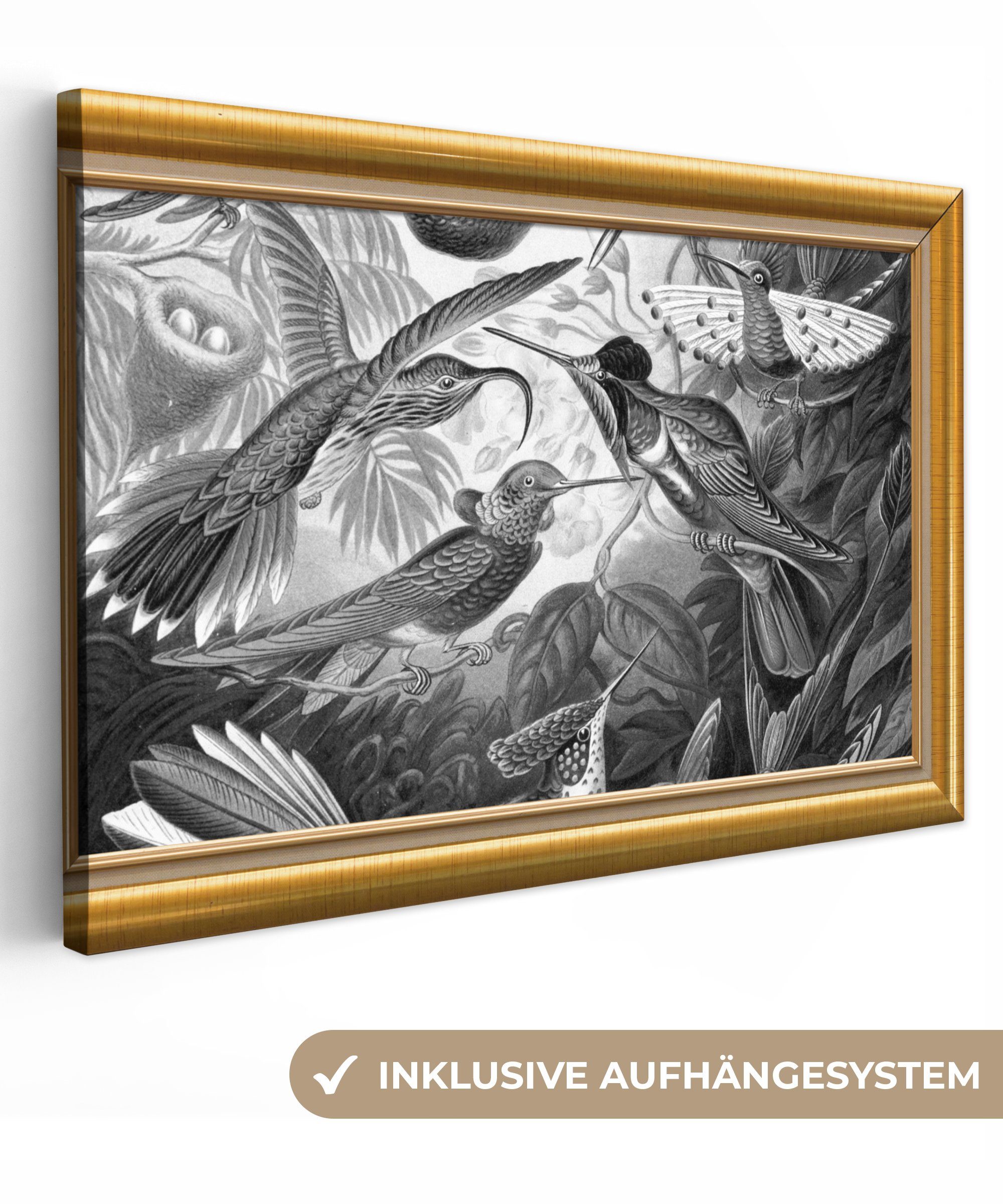 OneMillionCanvasses® Leinwandbild Alte Meister - Kunstwerke - Liste - Gold, (1 St), Wandbild Leinwandbilder, Aufhängefertig, Wanddeko, 30x20 cm