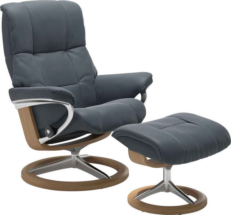 Stressless® Relaxsessel Mayfair (Set, Relaxsessel mit Hocker), mit Hocker, mit Signature Base, Größe S, M & L, Gestell Eiche