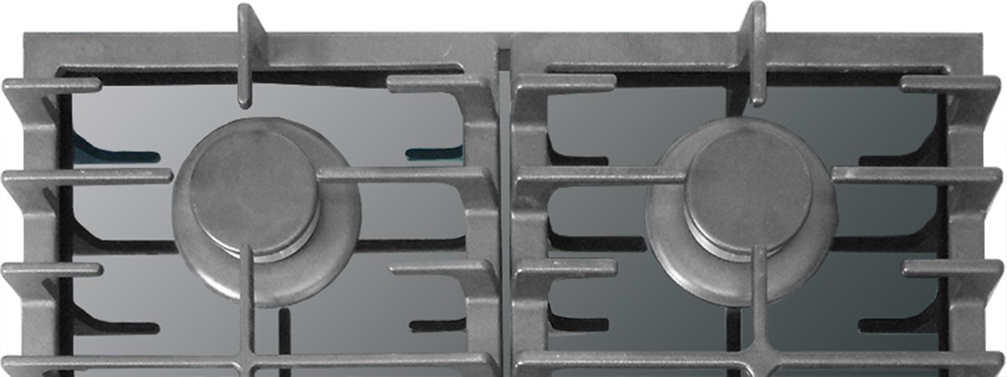 Kaiser Küchengeräte Gas-Kochfeld, Gaskochfeld 60cm, Schwarz Glas, Einbau Herd,Erdgas Propangas