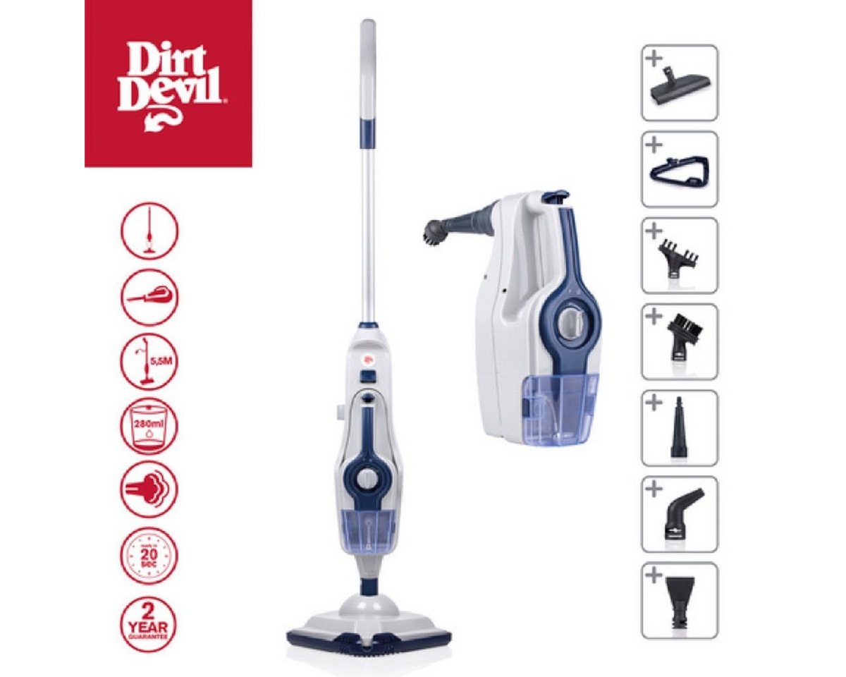 DIRT DEVIL Dampfreiniger DD7003, 1600,00 W, 2 in 1 Dampfreiniger und Handreiniger