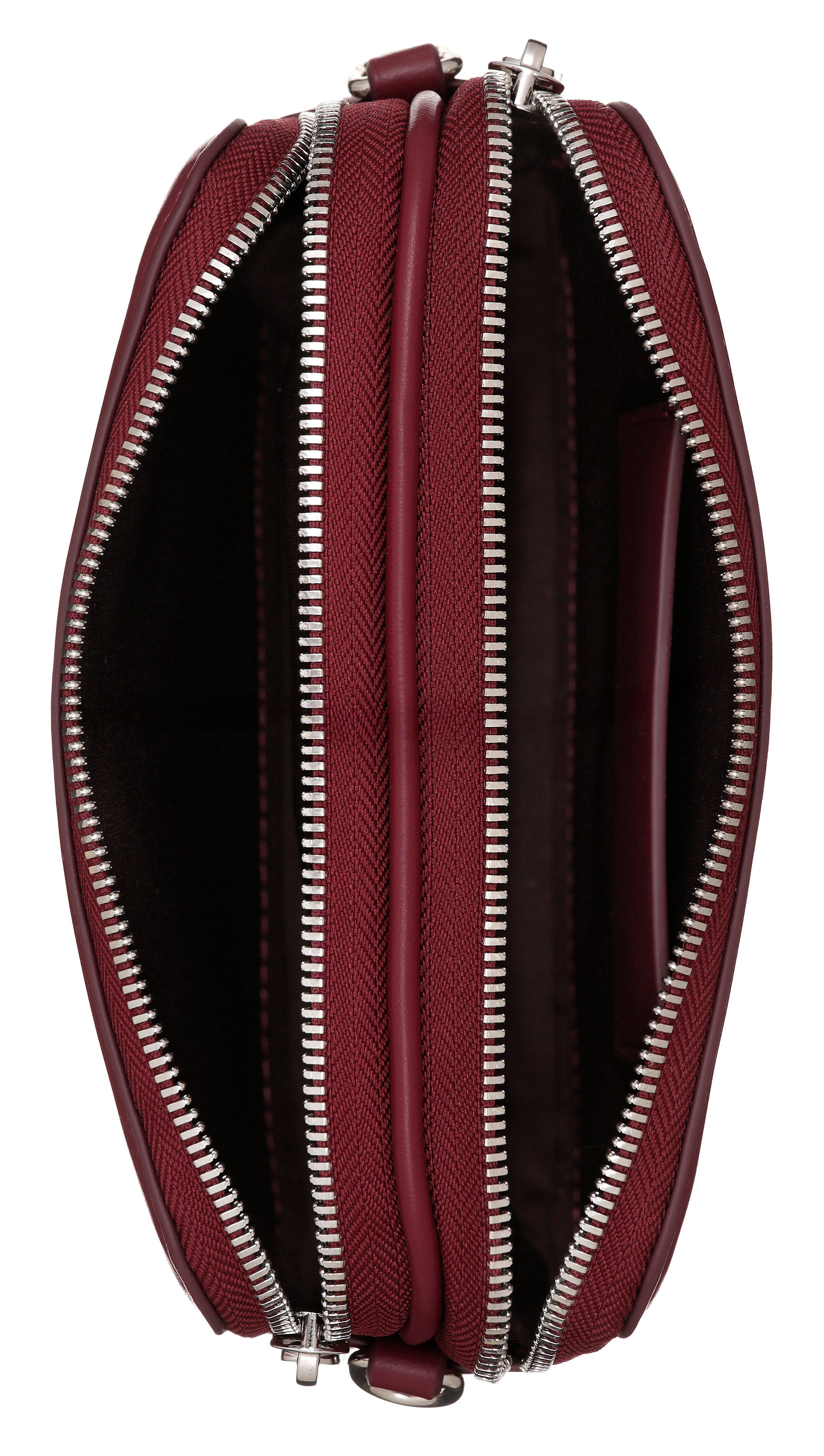Calvin Klein Mini Bag WEBBING DOUBLE STRAP CAMERA BAG, kleine Schultertasche, Umhängetasche, Abendtasche mit Henkel