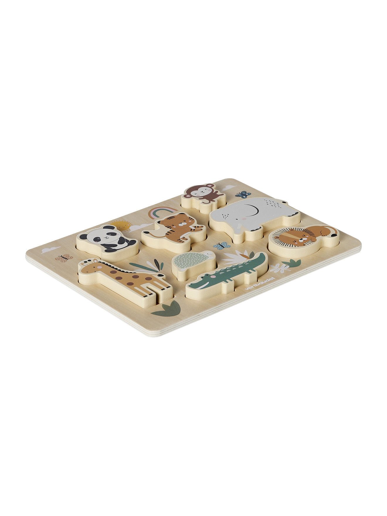 vertbaudet Puzzle Baby XL-Puzzle DSCHUNGEL aus Holz FSC®, Puzzleteile