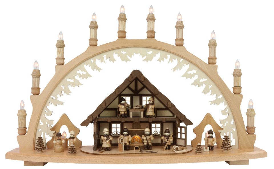 Lenk und Sohn Osterhase Lenk und Sohn Schwibbogen Erzgebirgshaus Winterkinder