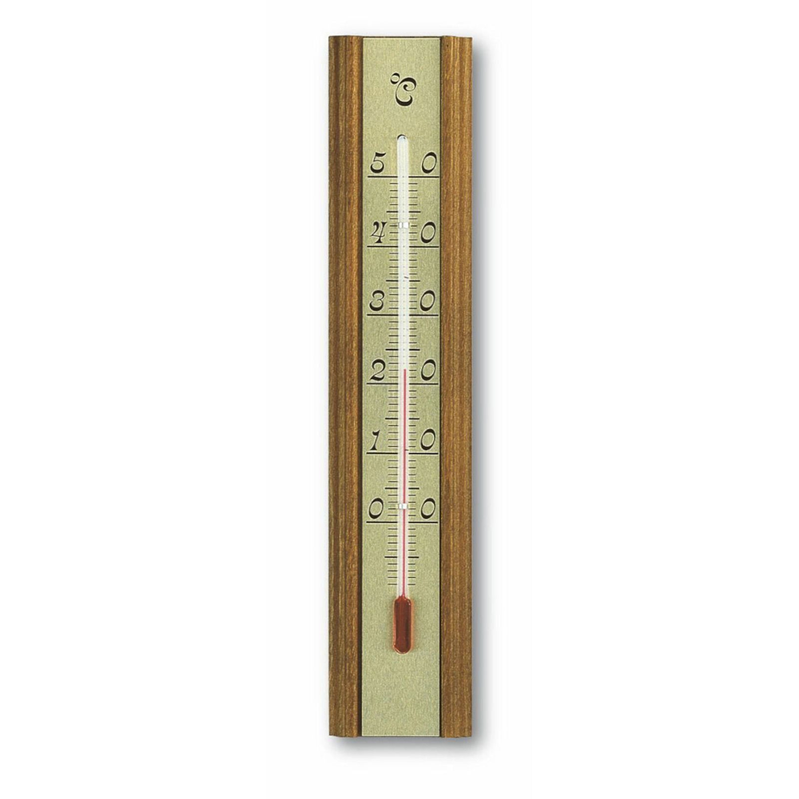 TFA Dostmann Raumthermometer Innen-Thermometer Eiche Aluminium – Made in Germany
