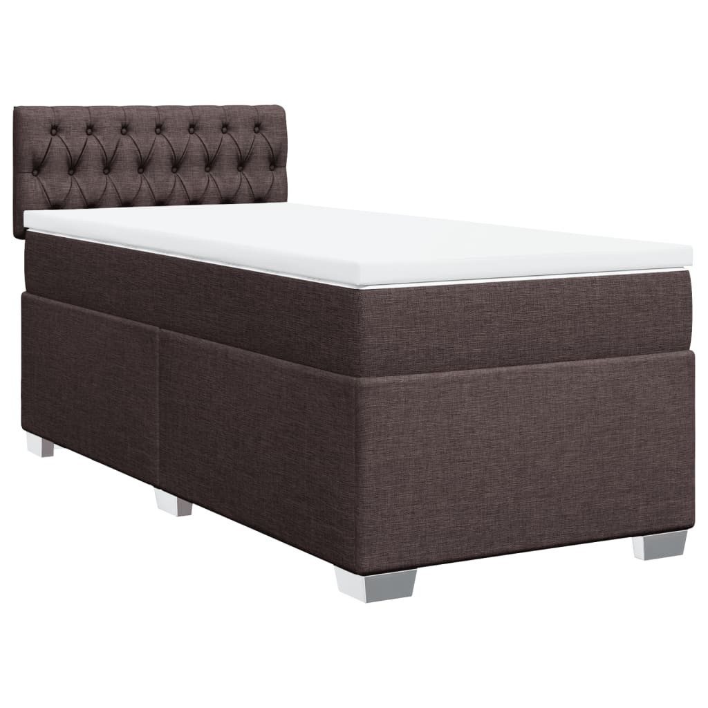 vidaXL Bett Boxspringbett mit Matratze Dunkelbraun günstig online kaufen