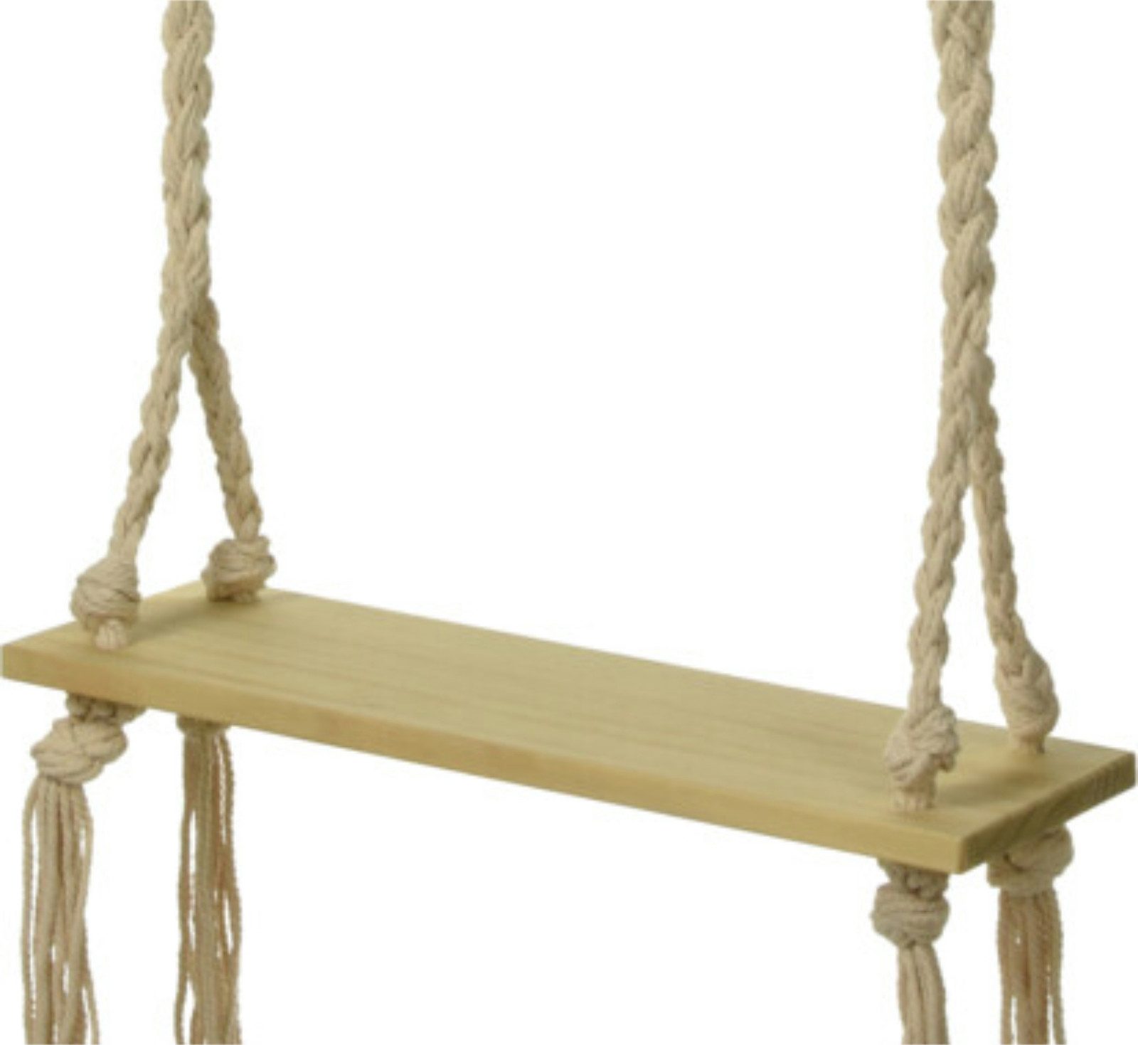 Koopman Einzelschaukel Indoor Hängeschaukel 176x55x20 cm Holz Tau Dekoratio günstig online kaufen