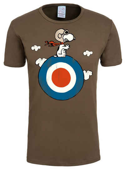 LOGOSHIRT T-Shirt Peanuts - Snoopy Pilot mit lizenziertem Print