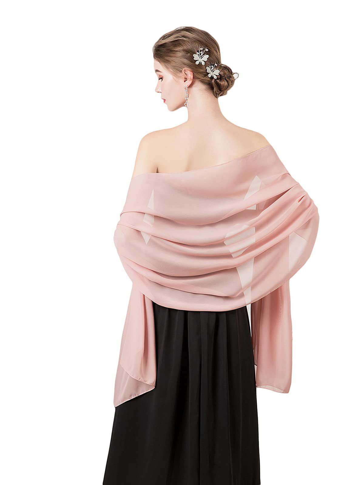 Coonoor Modeschal Eleganter Chiffon-Schal für Damen – Weiche Stola, (1-St), für Abendkleider, Hochzeiten & festliche Anlässe