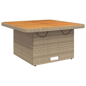 vidaXL Garten-Essgruppe 5-tlg. Garten-Essgruppe mit Kissen Beige Poly Rattan, (5-tlg)