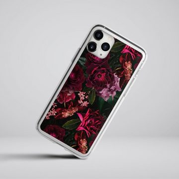 DeinDesign Handyhülle Rose Blumen Blume Dark Red and Pink Flowers, Apple iPhone 11 Pro Max Silikon Hülle Bumper Case Handy Schutzhülle