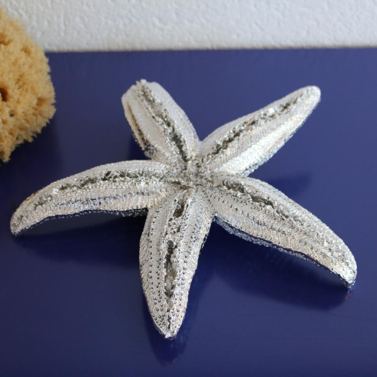 440s Dekofigur 440s Seestern silberfarben aus Polyresin D ca.27cm (Stück)