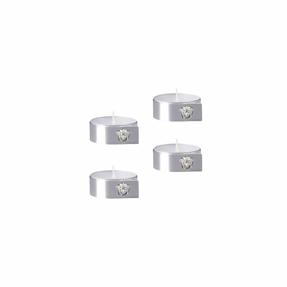Rosenthal meets Versace Teelichthalter Tischlichter 4er Set Medusa Silver (4 St)