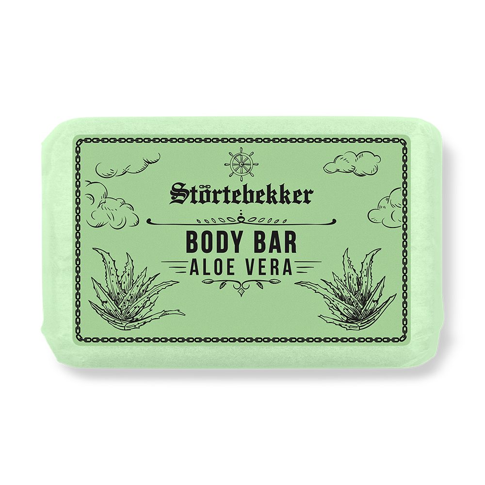 Störtebekker Feste Duschseife Body Bar - Aloe Vera - natürliche Reinigung, plastikfrei, vegan (120g), 1-tlg.
