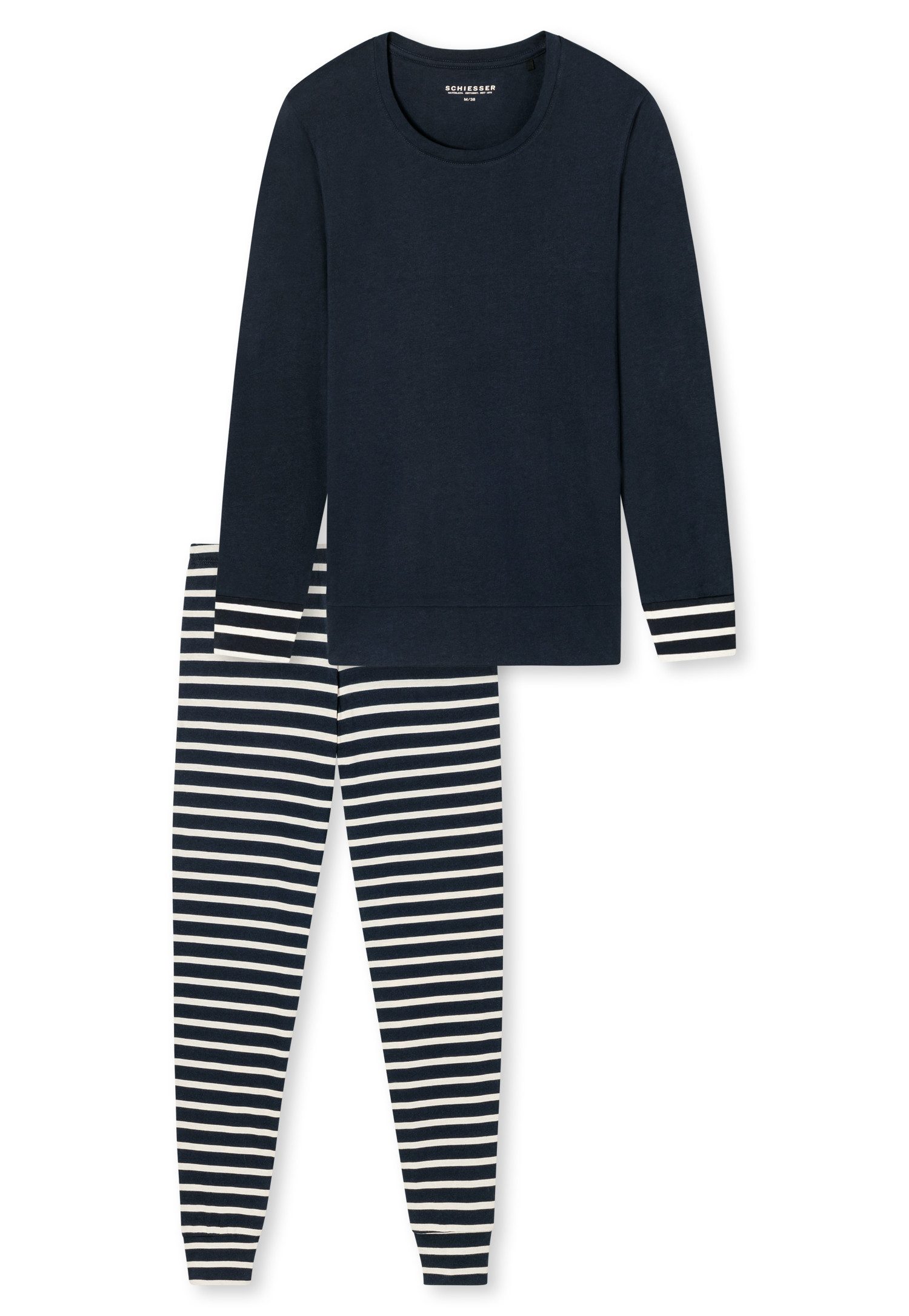 Schiesser Schlafanzug "Casual Essentials" 2 Stk. tlg., Baumwolle, Rundhalsa günstig online kaufen