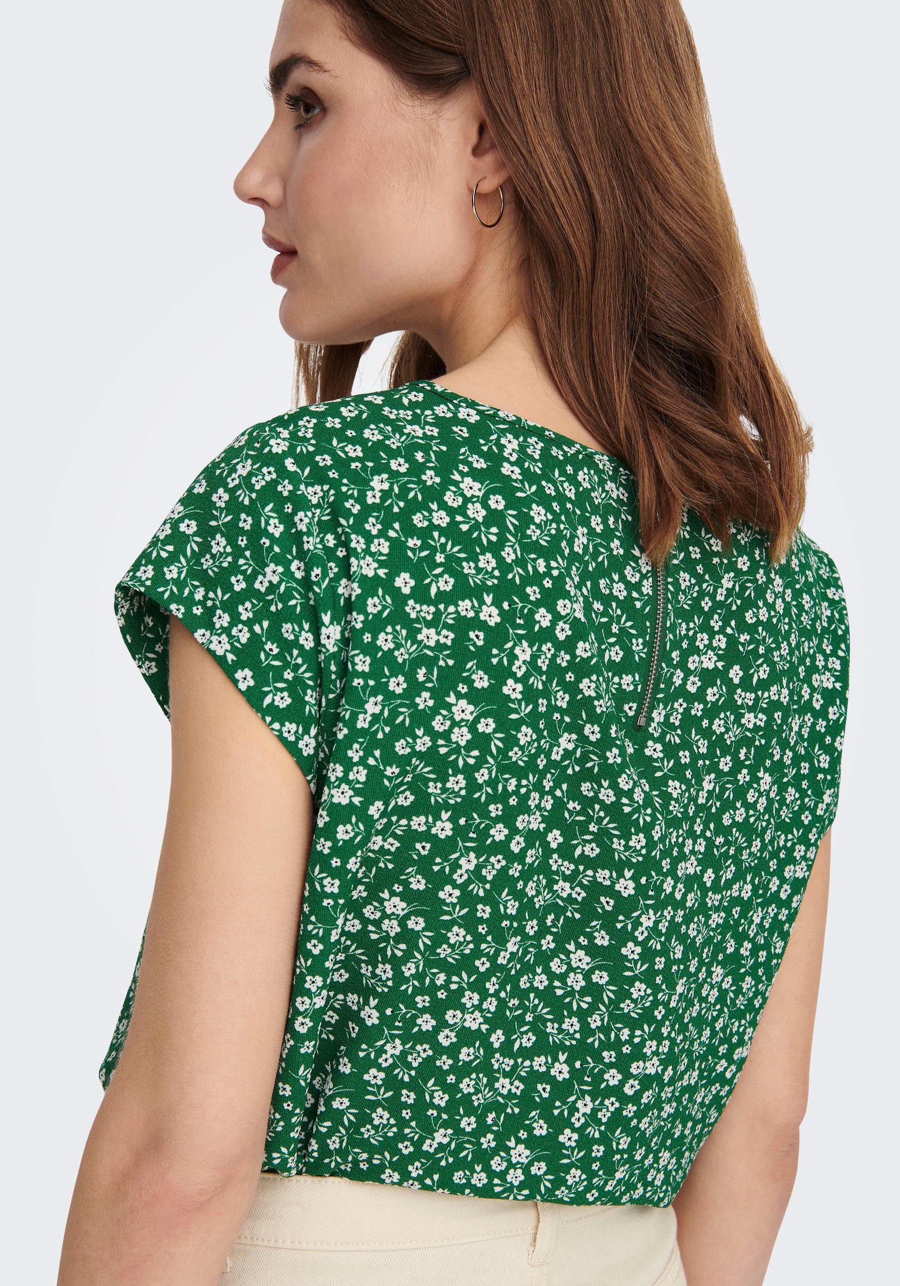 ONLY Shirtbluse ONLVIC S/S AOP Jacket AOP:MAJA PTM mit TOP Print Green DITSY NOOS