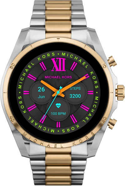MICHAEL KORS Digitaluhr, Michael Kors Damen Uhr Gen 6 Smartwatch Bradshaw mit integrierter Alexa Edelstahl Bicolor Band Edelstahl zweifarbig, MKT5134