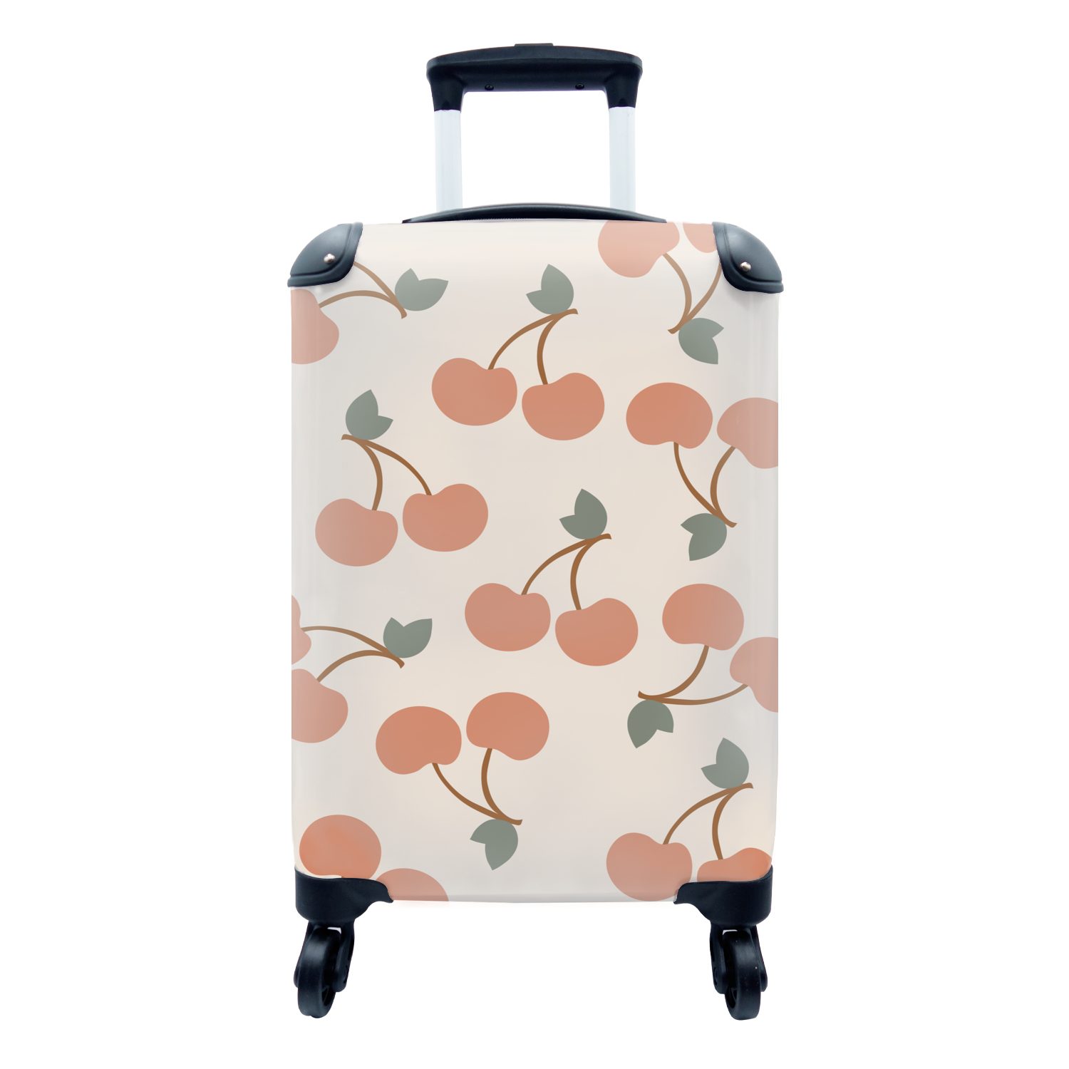 MuchoWow Handgepäckkoffer Obst - Handgepäck für Reisekoffer Ferien, 4 Trolley, Reisetasche Rollen, mit Pastell rollen, - Muster