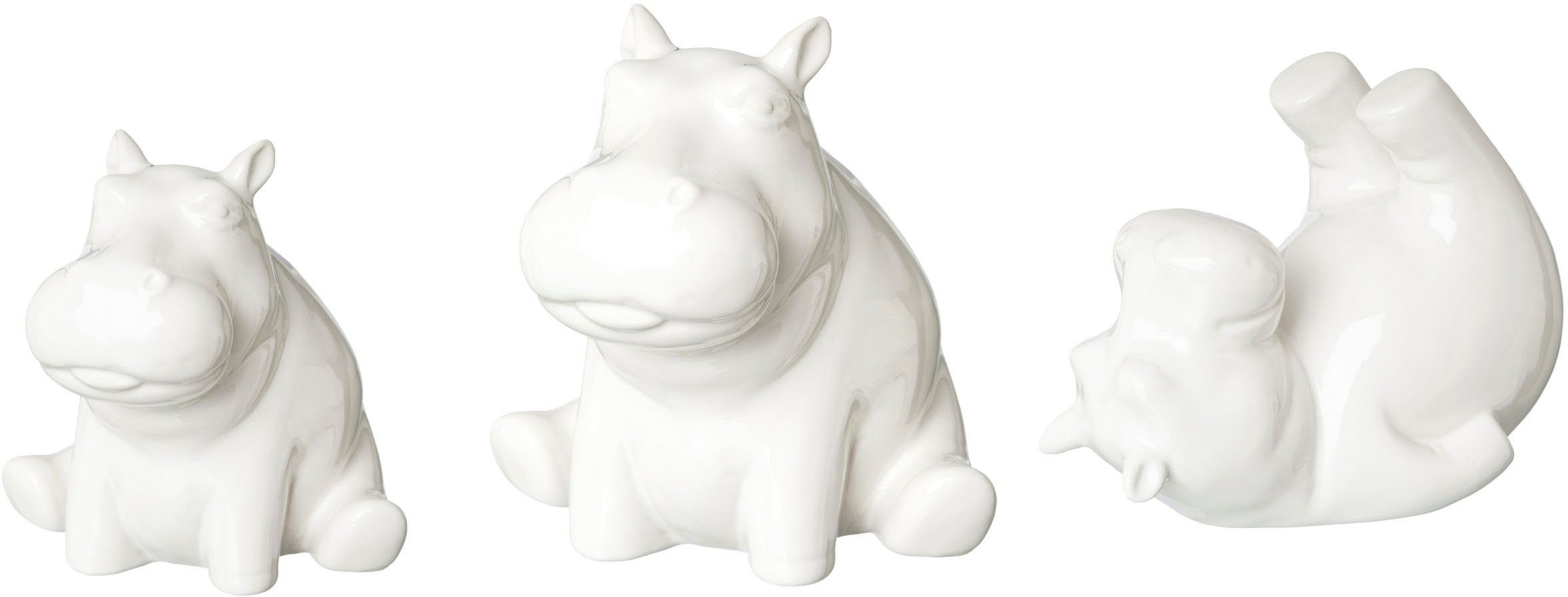 Creativ home Tierfigur Deko-Figur Nilpferd (3 St). Reduzierter Preis € 15,00. Unverbindliche Preisempfehlung € 22,49